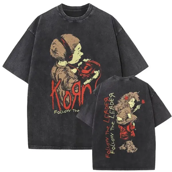 Korn x Art That Kills Follow The Leader Graphic T-Shirt Black - 1