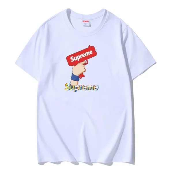Supreme Gun Logo T-Shirt White - 1