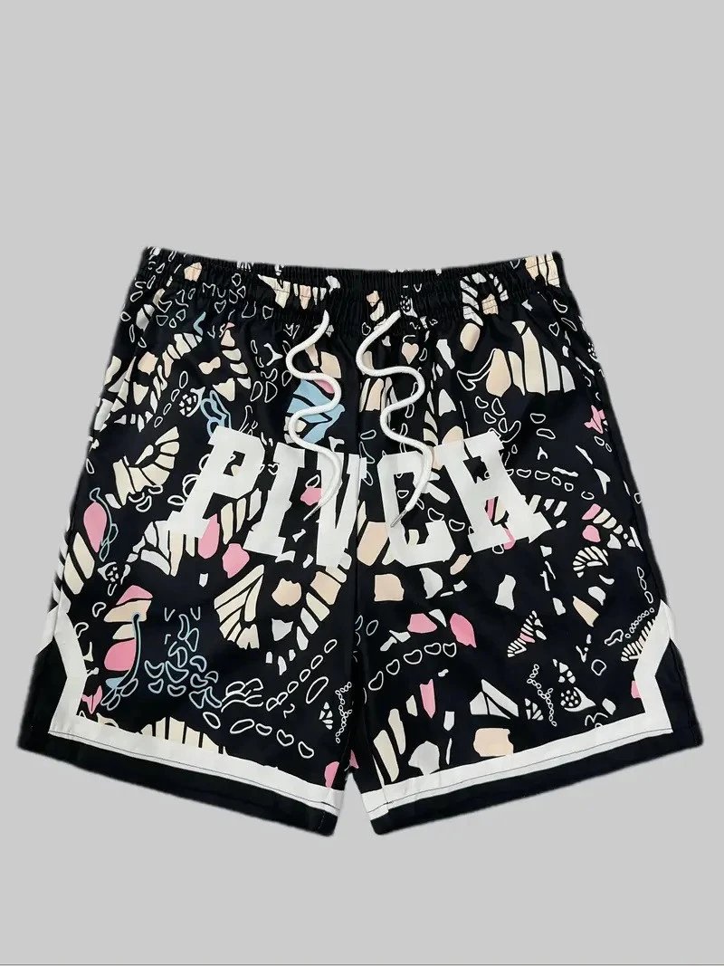 Design Caravaggio Print Black Shorts - 9