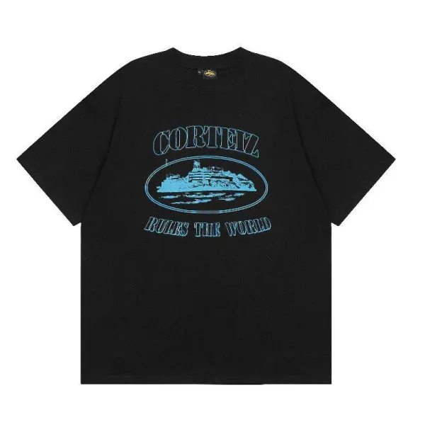 Corteiz Rules The World Graphic T-Shirt Black - 1
