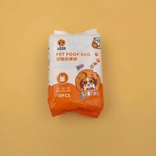 Design Pet Poop Bag Orange Packaging Pet Waste Disposal Bag Bags - 13