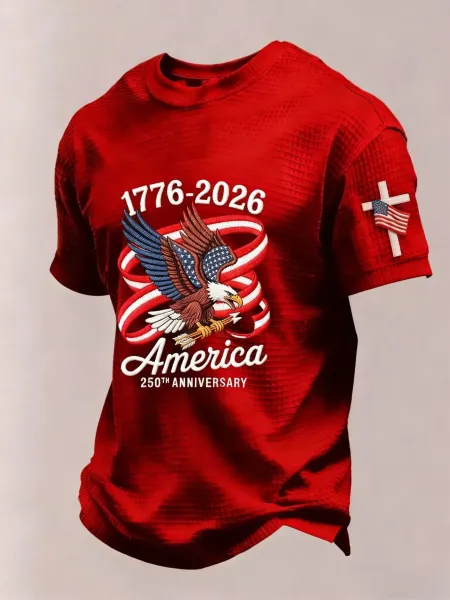 Design 250th Anniversary Eagle T-Shirt Black - 7