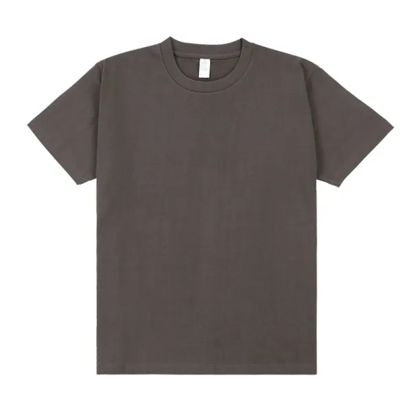 Design Basic Crew Neck T-Shirt Charcoal Gray T-Shirt - 1