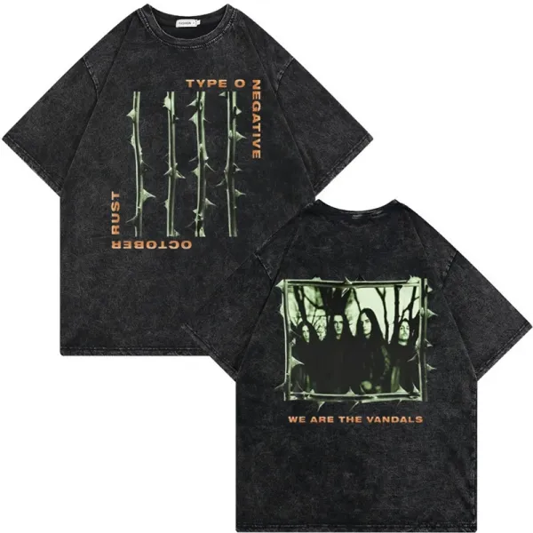 Design Type O Negative Rust October T-Shirt Black - 1