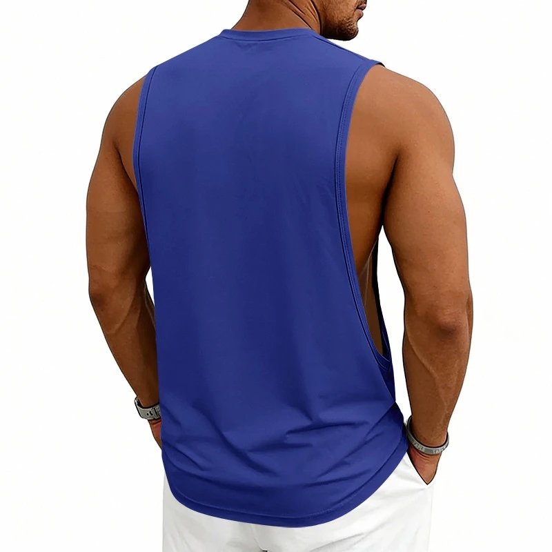 Design Graphic Logo Beige Muscle Tank Top Vest Top - 20