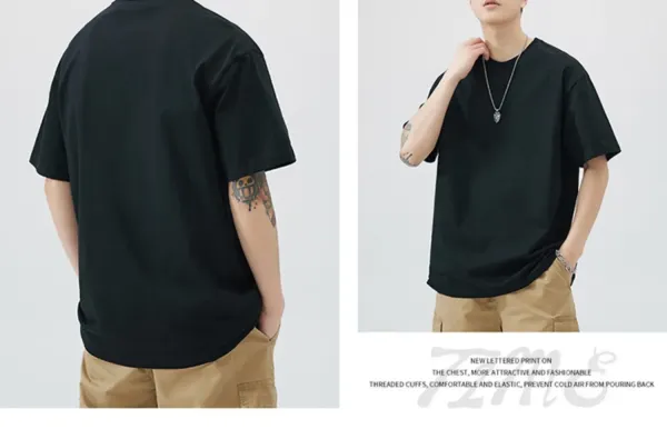 Design Oversized Crewneck Black T-Shirt - 15