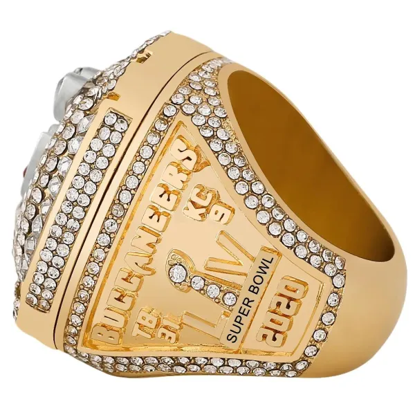 Design Tampa Bay Buccaneers Super Bowl Championship Ring Replica Gold and Crystal Jewelry - 5