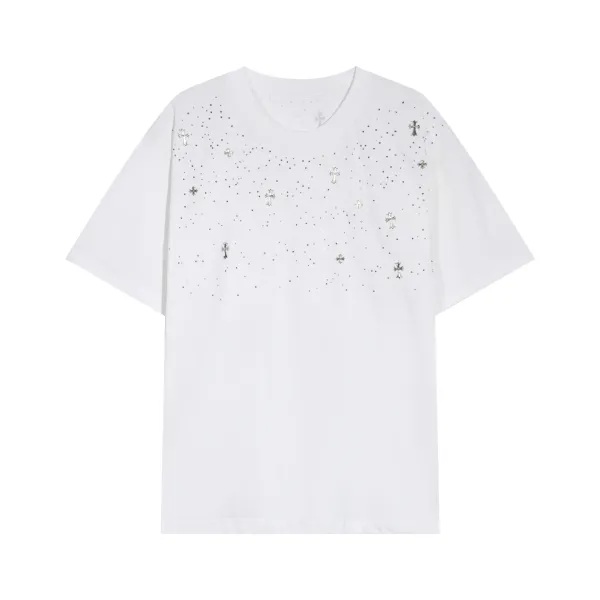 Chrome Hearts Cross Embroidered T-Shirt White - 33