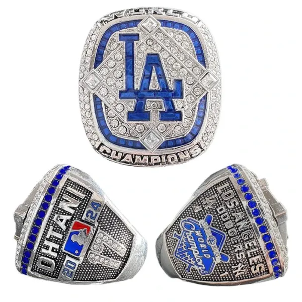 MLB Freeman 2024 Championship Ring Silver Blue Crystal Jewelry - 10