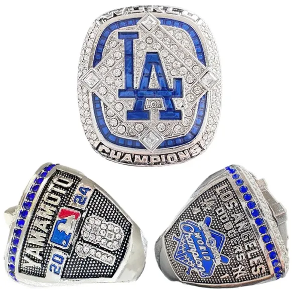 MLB Freeman 2024 Championship Ring Silver Blue Crystal Jewelry - 13