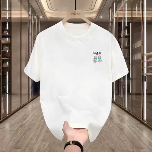 Fendi Flip-Flop Print Black T-Shirt - 3