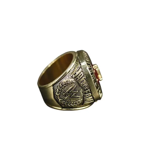 Design WWE Hall of Fame Championship Ring Red Gemstone Ring Jewelry - 3
