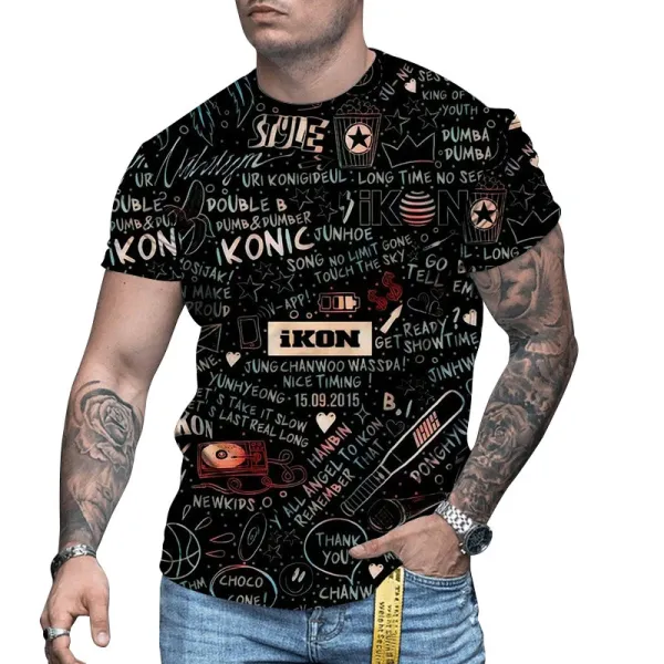 Design Halloween Pumpkin Print Black T-Shirt T-Shirts - 2