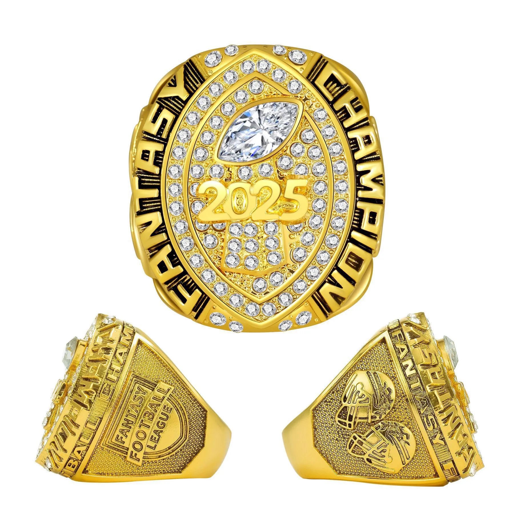 Design Custom Championship Ring 2025 Gold Diamond Ring Jewelry - 2