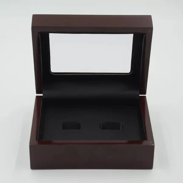 Design Wooden Cufflink Box Brown Accessories Jewelry - 1