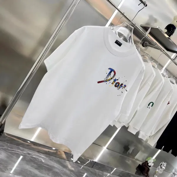 Dior Paint Splatter Logo Black T-Shirt - 6