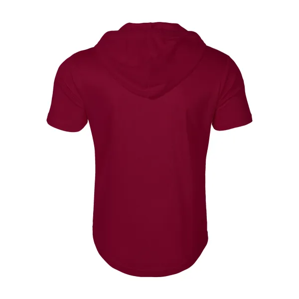 Design Short-Sleeve Zip-Front Hooded Tee Pink Hoodie - 14