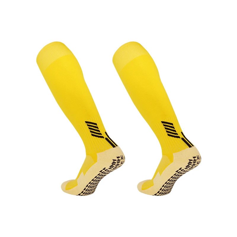 Performance Knee-High Socks Yellow with Black Stripe and Grip