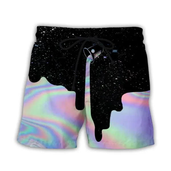 Design Akatsuki Cloud Print Swim Shorts Black Swimwear - 6