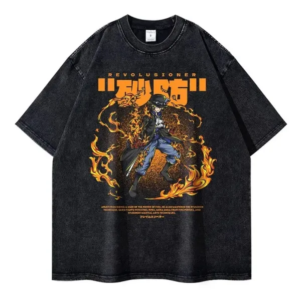Design Revolusioner Flame Ace T-Shirt Black - 1