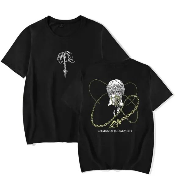 Design Chains of Judgement Anime Graphic Black T-Shirt - 1