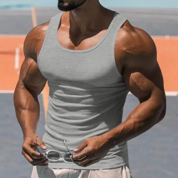 Design Basic Fit White Vest-Top - 18