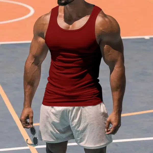 Design Basic Fit White Vest-Top - 25