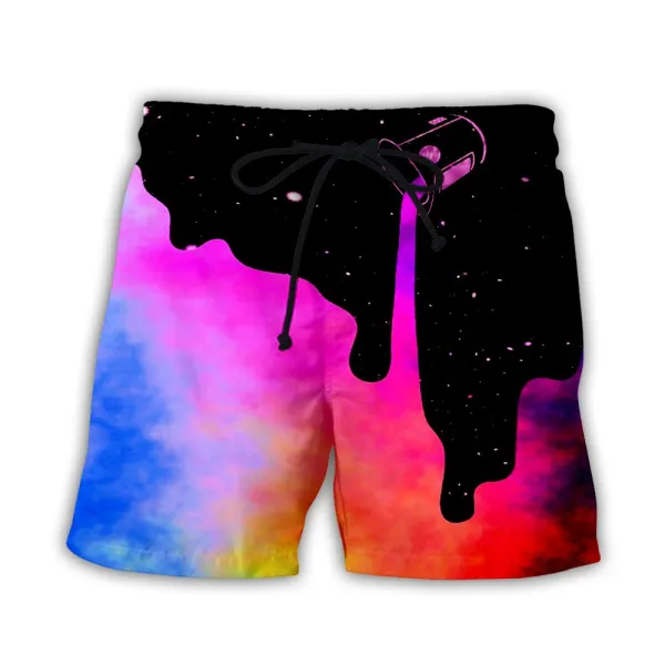 Design Akatsuki Cloud Print Swim Shorts Black Swimwear - 9