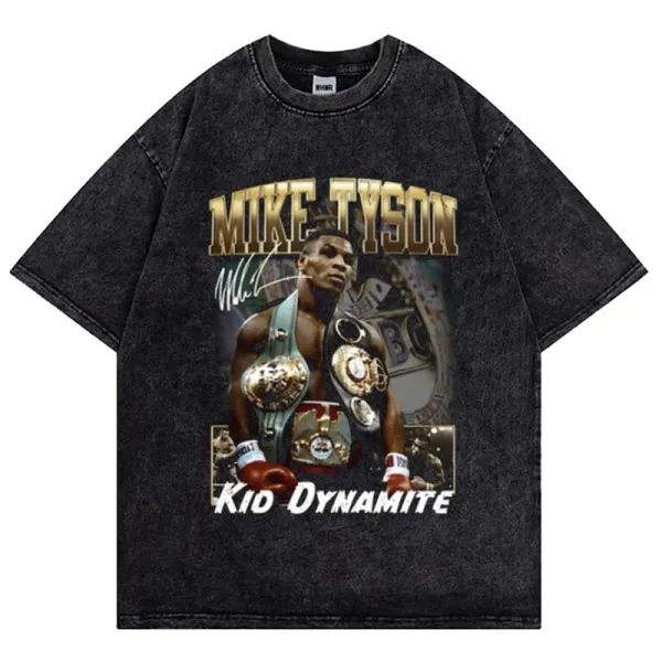 Design Mike Tyson Kid Dynamite Acid Wash T-Shirt - 1