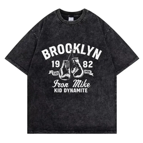 Design Brooklyn 1982 Iron Mike Kid Dynamite Washed Black T-Shirt - 1