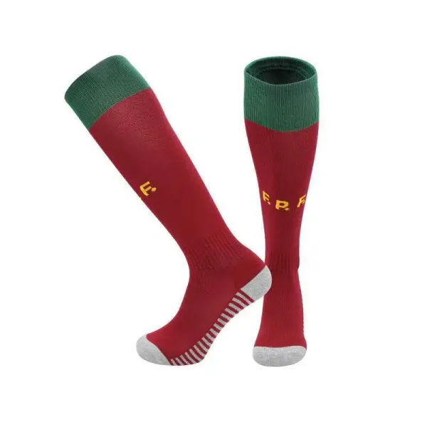 Portugal National Team 2022 World Cup Home Socks Red / Green - 1