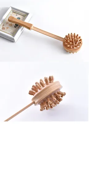 Design Wooden Meridian Percussion Massager with Dual-Head Design Natural Wood Accessories - 19
