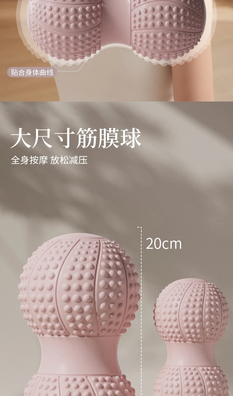 Design TPE Spiky Massage Ball Gray Medium Electronics - 4