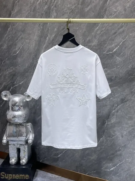 Chrome Hearts Floral Cross Logo White T-Shirt - 16