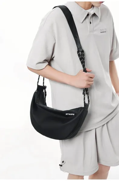 Design MT&DPs Saddle Bag Beige with Orange Rope Strap Crossbody Bag Crossbody Bags - 13