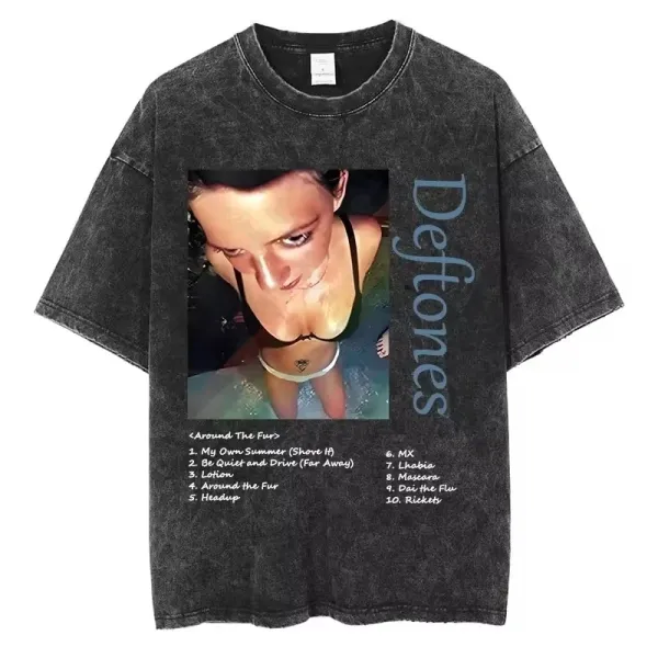 Design Deftones Around The Fur Album Art T-Shirt Black T-Shirts - 1