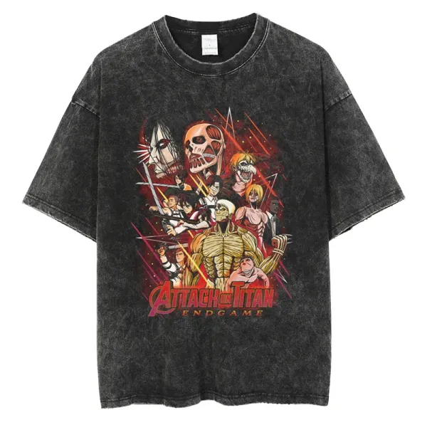 Design Attack on Titan Endgame Graphic T-Shirt Black T-Shirts - 1