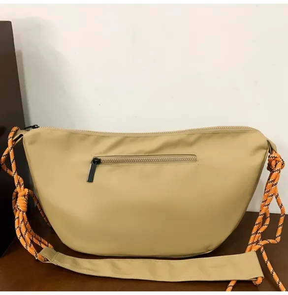 Design MT&DPs Saddle Bag Beige with Orange Rope Strap Crossbody Bag Crossbody Bags - 22