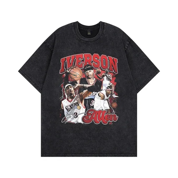 Mitchell & Ness NBA x Mitchell & Ness Allen Iverson Graphic Tee Black T-Shirts - 1
