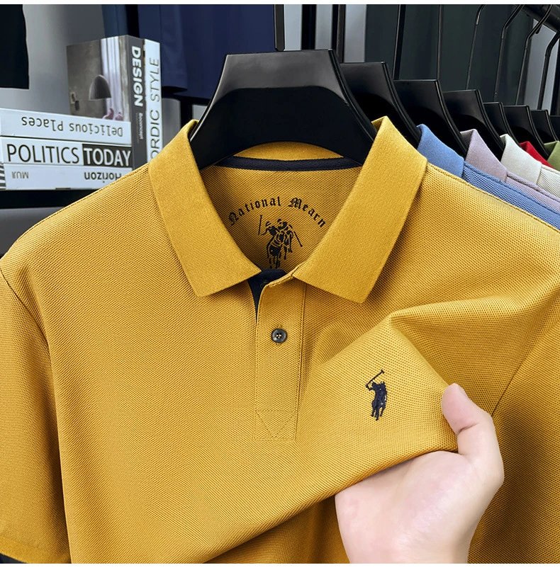 Polo Ralph Lauren Classic Fit Polo Black with Gold Pony Logo Tops Polo - 26