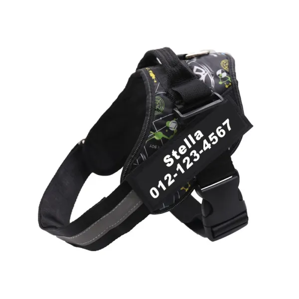 Design Custom American Flag Dog Harness with Personalized ID Tag Accessories - 20