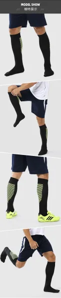 Design Knee-High Soccer Socks Yellow with Black Stripe Pattern - 11