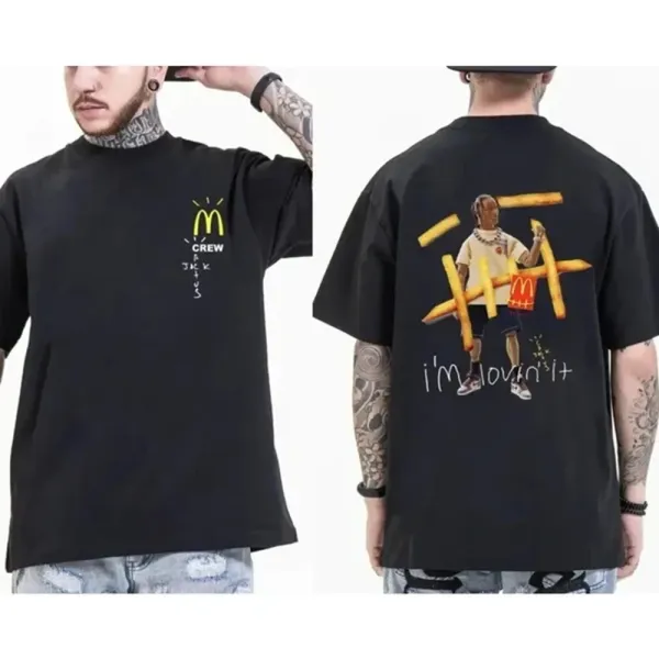 Travis Scott x McDonald's Crew T-Shirt Black - 1