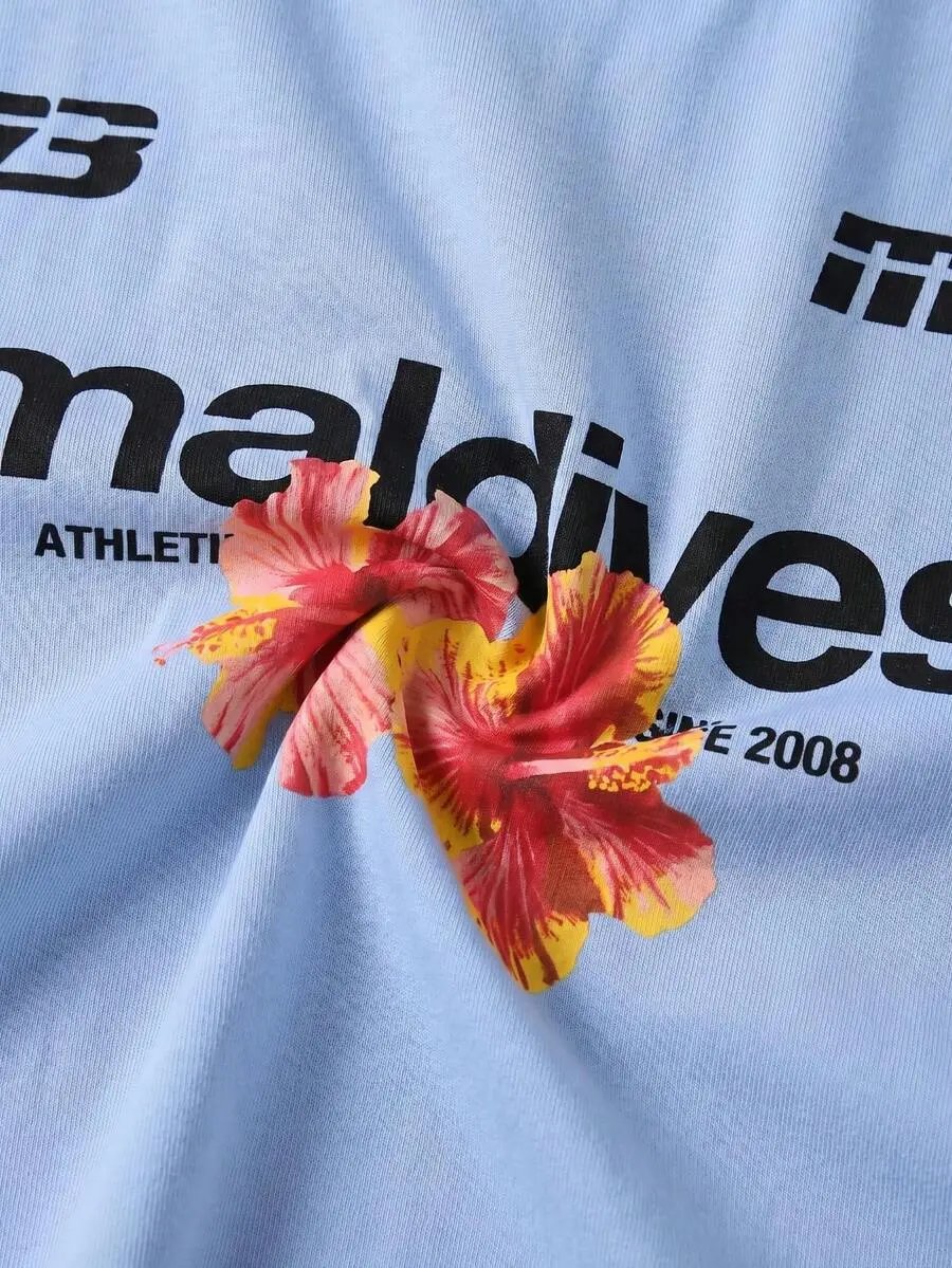 Design Maldives Athletix Graphic Print Beige T-Shirt T-Shirts - 8