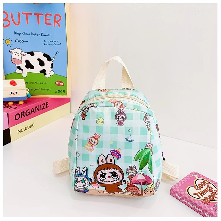Design Mini Backpack Pink Gingham Rabbit Print Backpack - 28