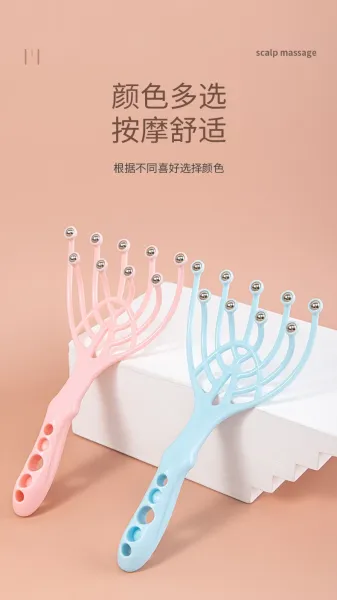 Design Five-Finger Scalp Massager Blue Electronics - 13
