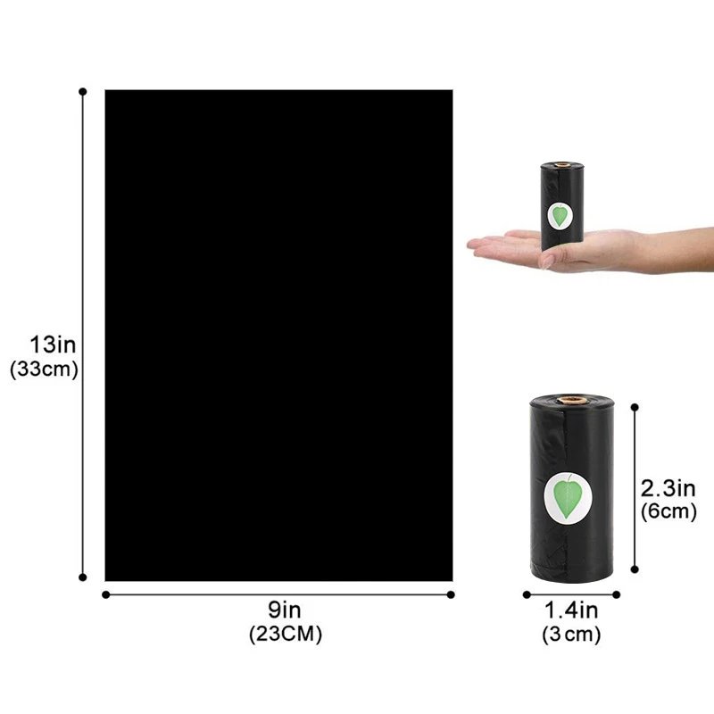 Design Biodegradable Pet Waste Bag Roll Black Accessories - 11