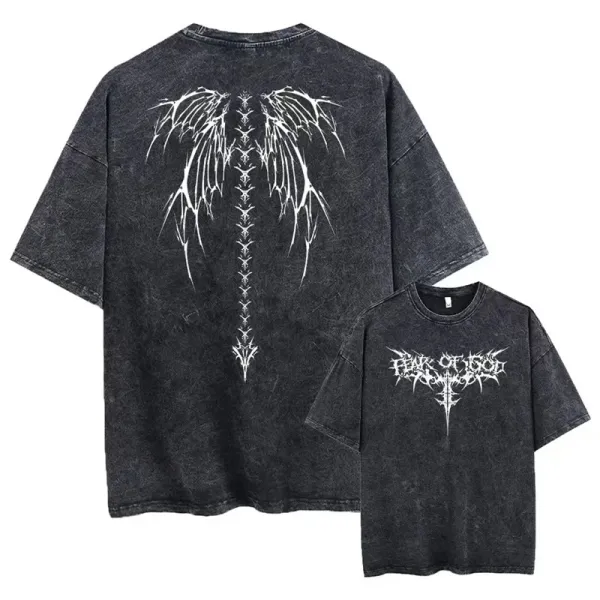 Fear of God Graphic Distressed Black T-Shirt - 1