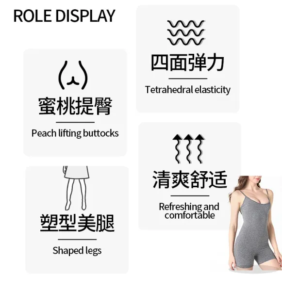 Design Ribbed Bodysuit Pink Activewear - 3