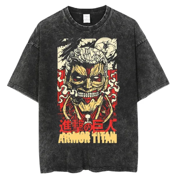 Design Armor Titan Graphic Washed Black T-Shirt - 1